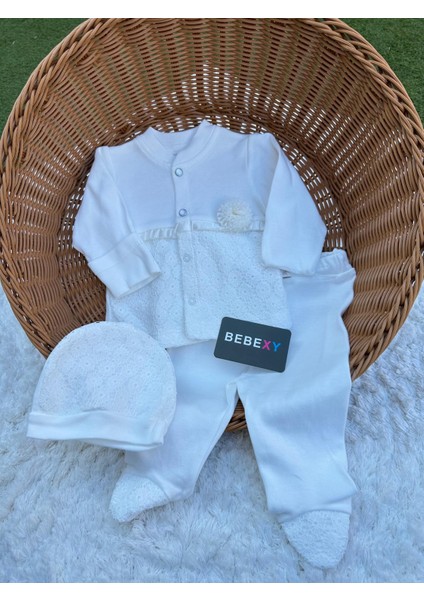 Güpür Desen Zıbın Set