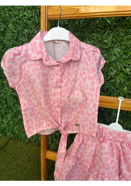 Önü Bağlamalı Etekli Alt Üst Takım Pembe fiyatları