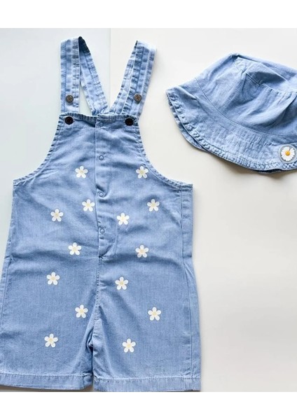 Şapkalı Çiçekli Jean Tulum & Salopet fiyatları