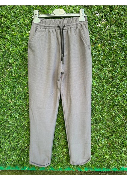 Bx Bel Lastikli Rahat Pantolon Gri