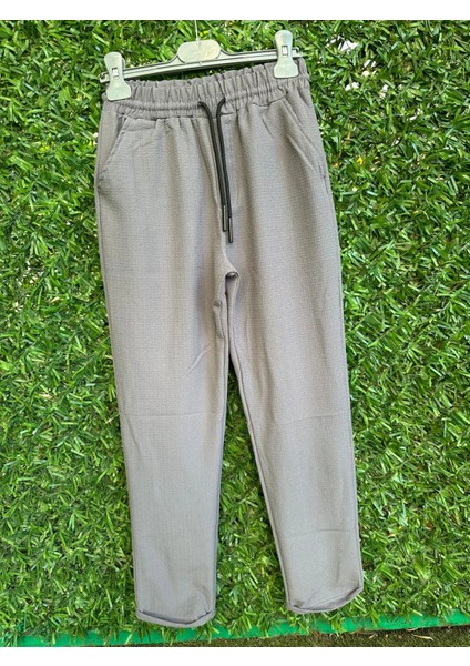 Bx Bel Lastikli Rahat Pantolon Gri
