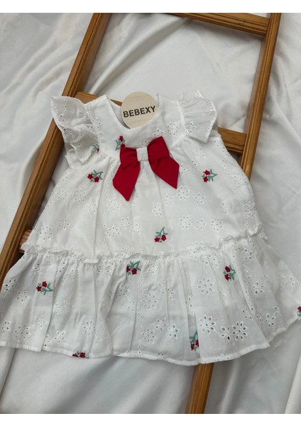 Fisto Kırmızı Kurdeleli Elbise