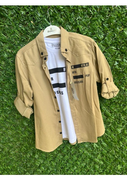 Gold Class Içi Tişörtlü Gömlek Haki modelleri