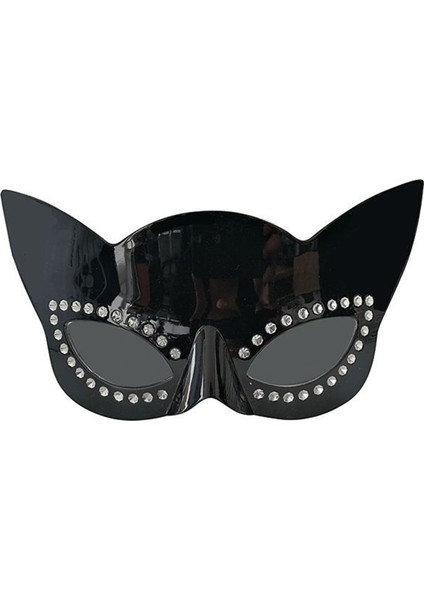 Siyah Renk Siyah Camlı Kedi Şekilli Parti Gözlüğü fiyatları