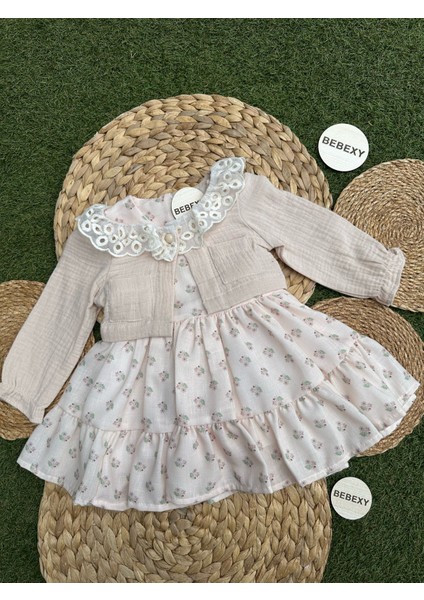 Müslin Bolerolu Güpürlü Kız Elbise fiyatları