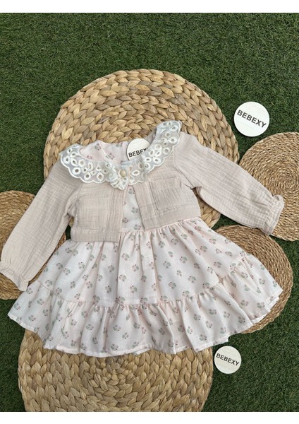 Müslin Bolerolu Güpürlü Kız Elbise fırsatları