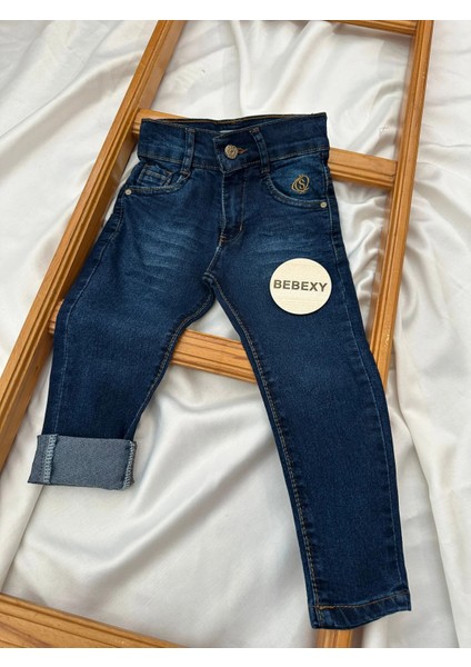 S Baskılı Elastan Kot Pantolon