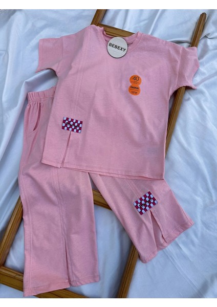 Positina Baskılı Takım Pembe
