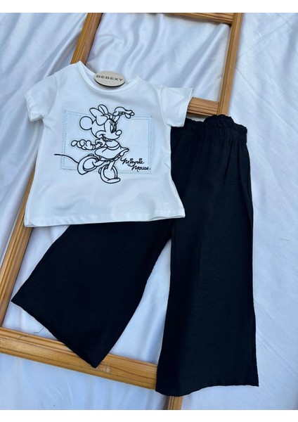 Minnie Mouse Baskılı Takım Siyah