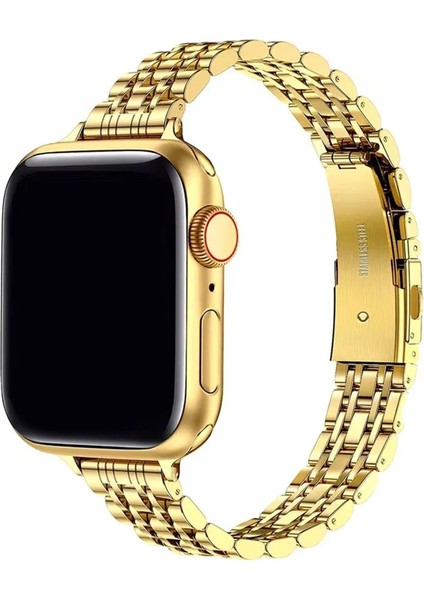 Apple Watch 8 45MM ile Uyumlu Ince Rolex Tasarım Metal Kordon Kayış - FC1061