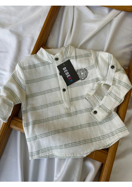 Çizgili Keten Gömlek C Logolu fiyatları