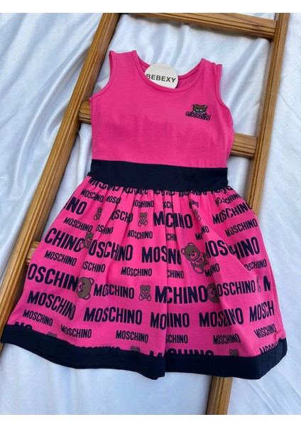 Aycıklı Moschino Baskılı Elbise Pembe fiyatları