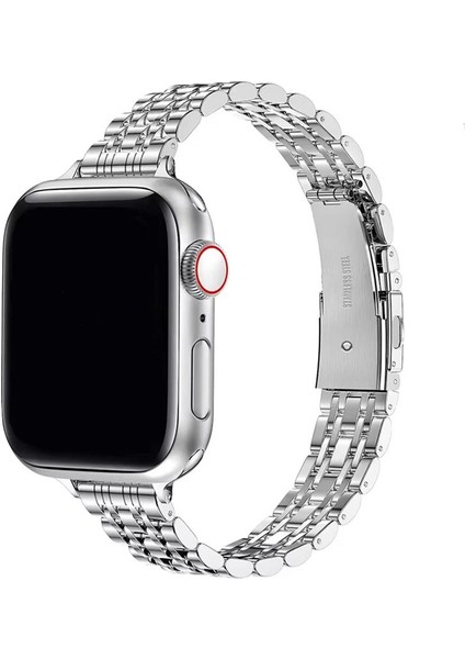 Apple Watch Ultra 49MM ile Uyumlu Ince Rolex Tasarım Metal Kordon Kayış - FC1061