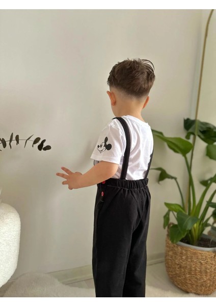 Mickey Baskılı Tişörtlü Tulum & Salopet modelleri