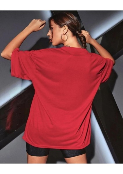 Bisiklet Yaka Pamuk Oversize Boyfriend