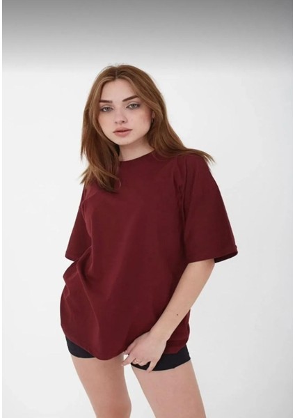 Bisiklet Yaka Pamuk Oversize Boyfriend