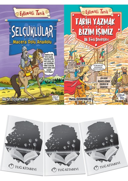 Selçuklular - Macera Dolu Anadolu ve Tarih Yazmak Bizim Işimiz - Ilk Türk Devletleri 2li Set Metin Özdamarlar + Hediyeli