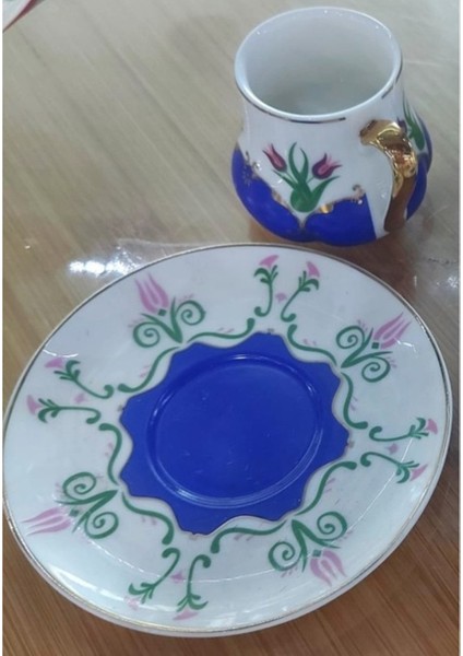 Çırağan Topkapı Porselen Türk Kahve Fincanı Lacivert Çiçek Desenli 1 Adet fiyatları