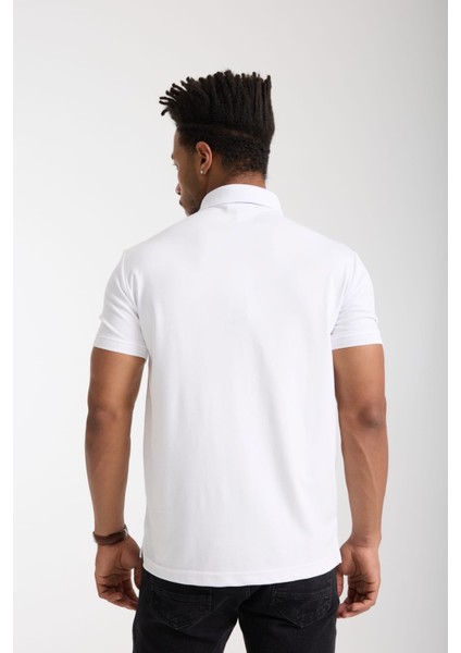 Polo Beyaz Çizgili Regular Fit