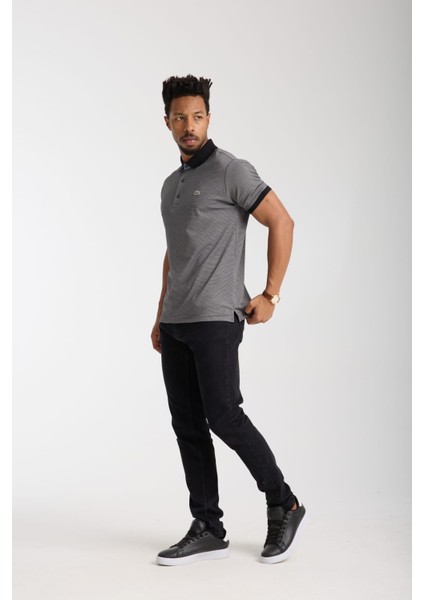 Polo Siyah Çizgili Regular Fit indirimleri