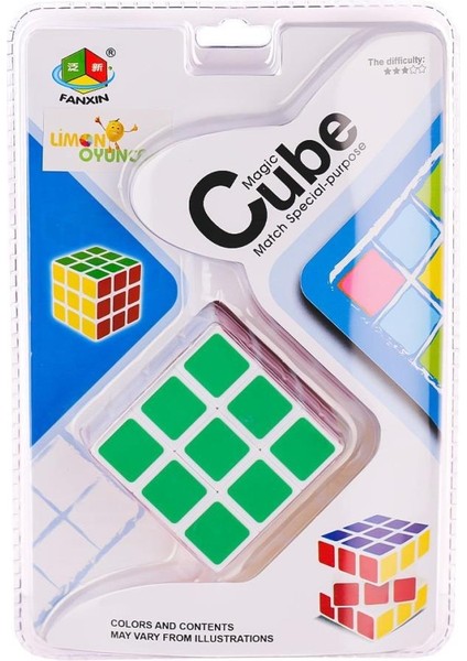581-5-5D Magic Zeka Küpü 3X3X3 -Limon Oyuncak.glpzr