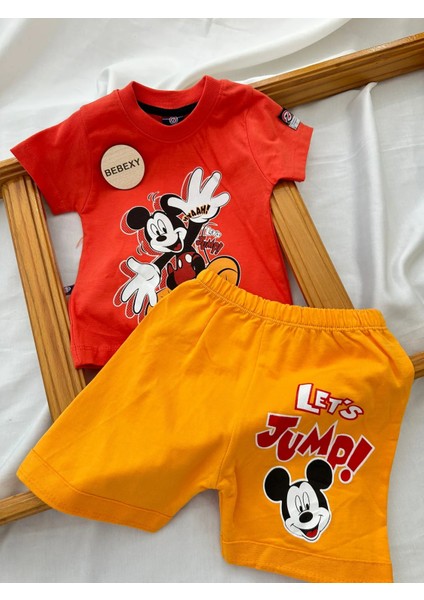 Mickey Baskılı Alt Üst Takım Kırmızı fiyatları