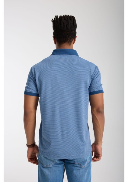 Polo Mavi Çizgili Regular Fit
