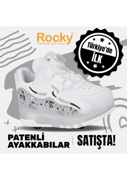 Nils Kız&Erkek Çocuk Patenli, Işıklı Rahat Beyaz Spor ve Günlük Ayakkabı&Sneaker | Yeni Model Tarz Patenli Kaykay Ayakkabı fırsatları