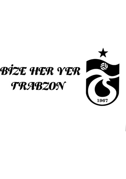 TRABZON. Taraftar,arma.logo.sticker.siyah.22×10.cm.