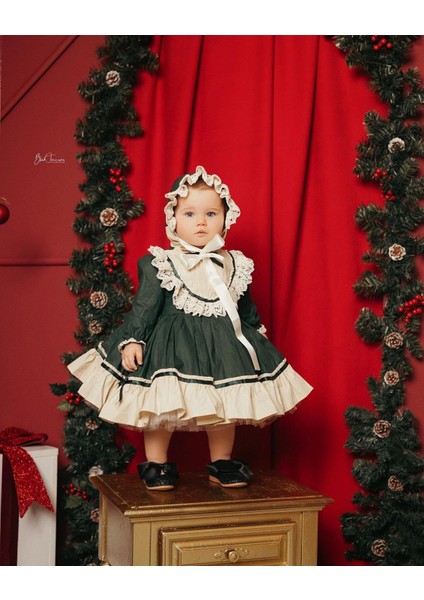 Yeşil Latte Vintage Kız Bebek Elbisesi, Özel Dikim Kız Çocuk Elbisesi, Doğum Günü Elbisesi, Fotoğraf Çekim Elbisesi, Kız Bebek Hediyesi, 0-7 Yaşa Uygun indirimleri