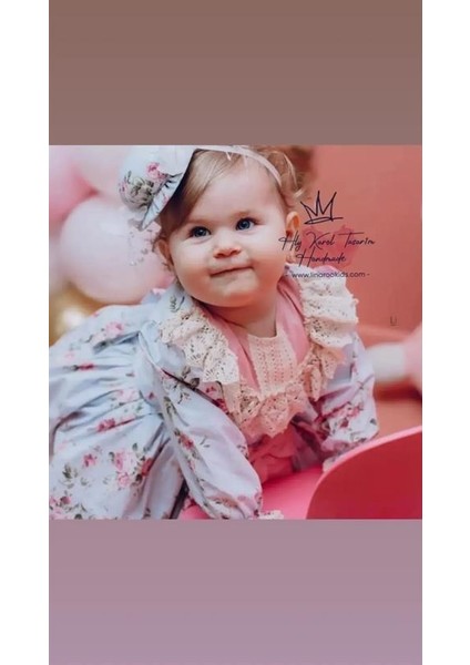 Mavi Okyanus Vintage Kız Bebek Elbisesi, Özel Dikim Kız Çocuk Elbisesi, Doğum Günü Elbisesi, Fotoğraf Çekim Elbisesi, Kız Bebek Hediyesi, 0-7 Yaşa Uygun fırsatları