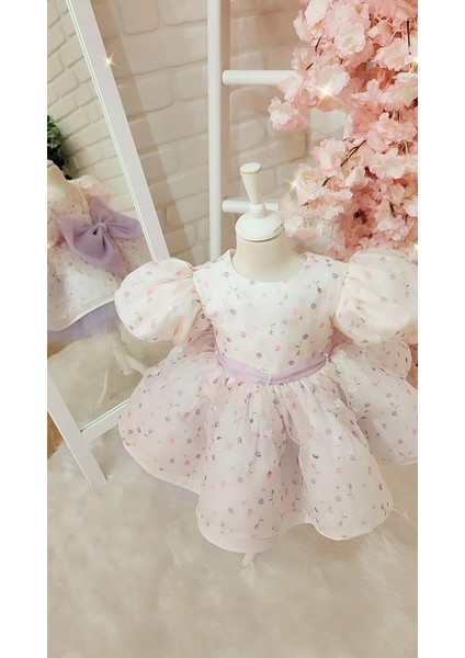 Lila Papatya Vintage Elbise,Doğum günü elbise,fotoğraf çekim elbise,0-12 Yaş Uygun fiyatları