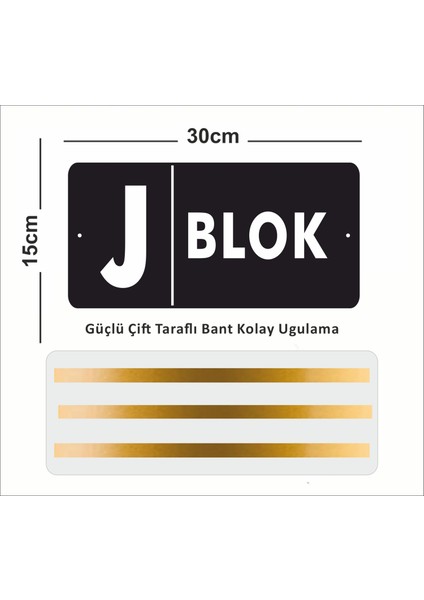 J- Blok Ofis Departman Kapı Isimliği, Yönlendirme Levhası 30X15CM