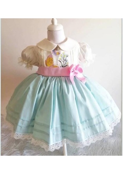 Mint Pembe Kemerli Nakışlı Kız Bebek Elbisesi, Özel Dikim Kız Çocuk Elbisesi, Doğum Günü Elbisesi, Fotoğraf Çekim Elbisesi, Kız Bebek Hediyesi, 0-12 Yaşa Uygun indirimleri