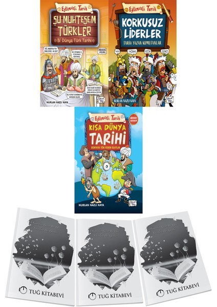 Şu Muhteşem Türkler - Bi Dünya Türk Tarihi-Korkusuz Liderler - Tarih Yazan Komutanlar-Kısa Dünya Tarihi-Dünyaya Yön Veren Olaylar 3lü Set + Hediyeli