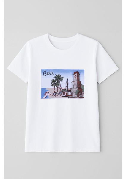 Erkek Bisiklet Yaka %100 Pamuk Belek Baskılı Kısa Kollu T-Shirt modelleri