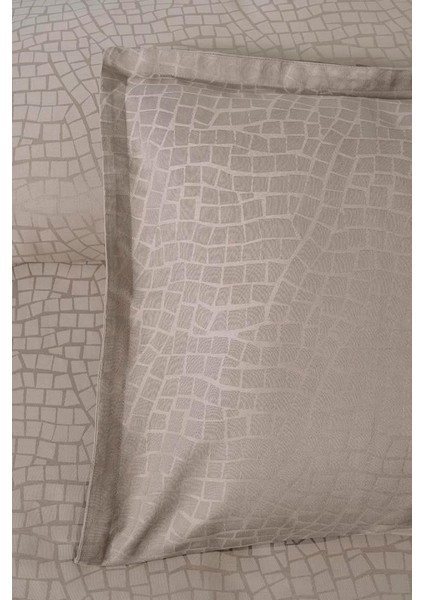 Jakarlı Saten Çift Kişilik Nevresim Takımı Adelya Marble