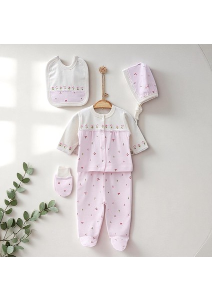 Kız Bebek Gaye Çiçek Nakışlı 0-3 Ay 5 Li Set %100 Pamuktan fiyatları