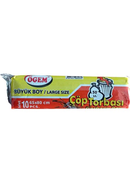 Büyük Boy Çöp Poşeti 65*80 10 Rulo (100ADET)