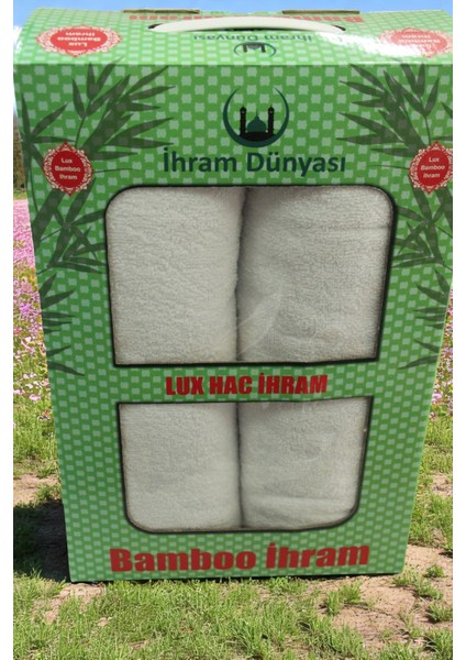 %100 Pamuk Lüks Bambu Ihram Hac ve Umre Ihramı- Lastikli Ihram Kemeri ve Sabun Hediyemizdir....