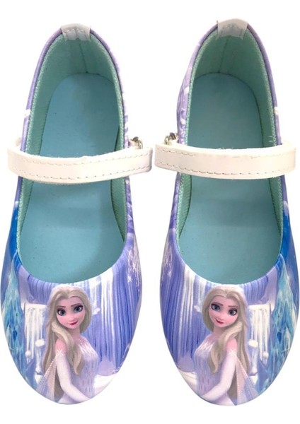 Kız Çocuk Prenses Elsa Babet Ayakkabı Elsa Kostüm Babeti