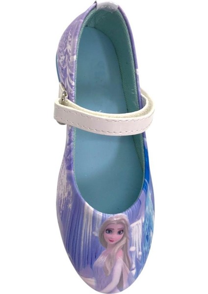 Kız Çocuk Prenses Elsa Babet Ayakkabı Elsa Kostüm Babeti modelleri