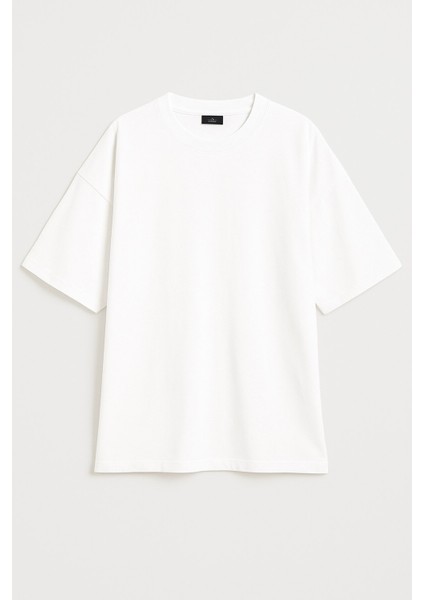 Erkek Bisiklet Yaka Oversize %100 Pamuk T-Shirt