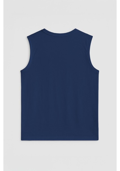 Erkek Bisiklet Yaka Baskılı Antrasit Kolsuz T-Shirt fiyatları