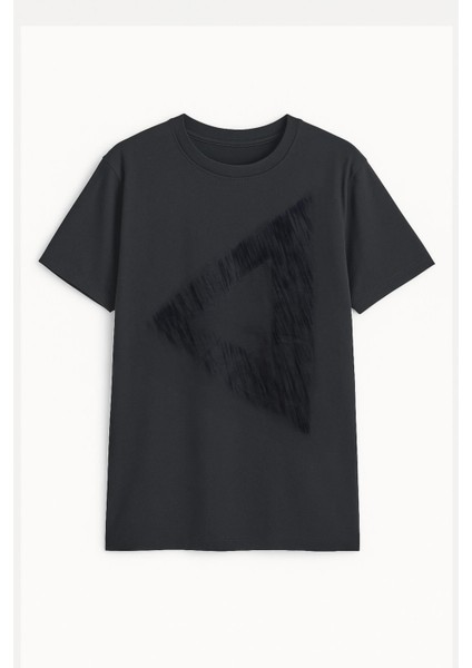 Erkek Rahat Kesim Bisiklet Yaka Baskılı Beyaz T-Shirt