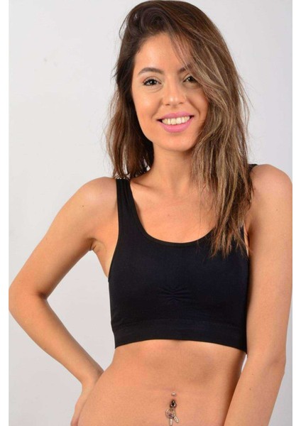 Sünger Destekli Kadın Siyah Büstiyer 772