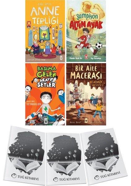 Anne Terliği-Şampiyon Altın Ayak-Başıma Gelen Acayip Şeyler-Bir Aile Macerası - Çikolata Meselesi 4lü Set + Hediyeli