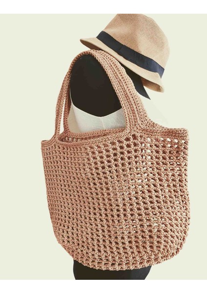 File Çanta El Örgüsü Çanta Plaj Çantası File Plaj Çantası El Örgüsü Plaj Çantası