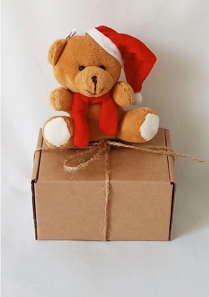 Kids Dudu Peluş Ayıcıklı Anahtarlık 11CM Kutulu Hediyeli Kahve Renk Yeni Yıl 1 Adet