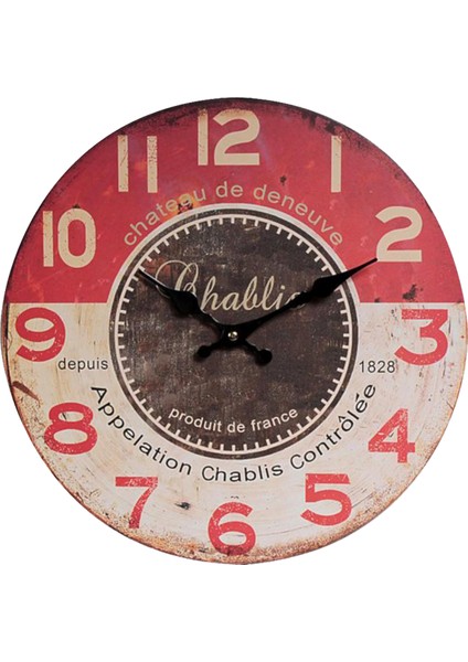 SAAT00329 Ahşap Duvar Saati Ebat 70 cm